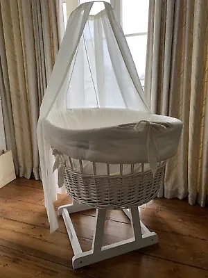 Luxury Italian Canopi Wheels Crib Moses Basket By Picci • £180