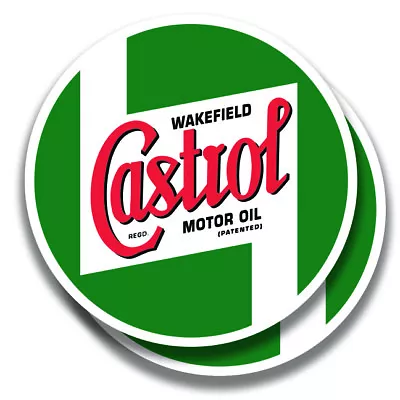 CASTROL WAKEFIELD OIL DECAL Vintage 2 Stickers Bogo For Car Window Bumper Truck • $3.95