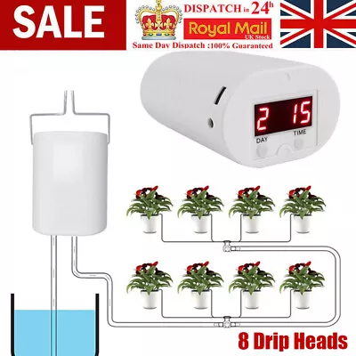 £13.89 • Buy Automatic Drip Irrigation System Plant Self Watering Timer Holiday Greenhouse UK