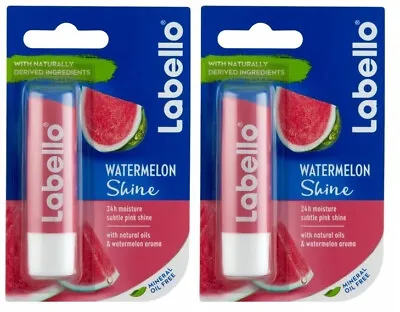 2x Labello Liposan Watermelon Shine Caring Lip Balm With Watermelon Aroma 2x55m • $11