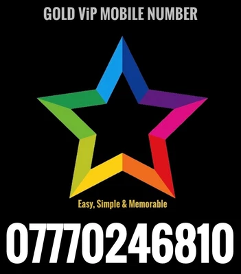 £5000 • Buy Gold Easy 0246810 Exclusive Vip Mobile Phone Number Unique Rare Uksim Card 0777