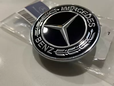 Mercedes-Benz C-class W205 Hood Badges Emblems A0008171701 BLACK/CHROME • $22.95