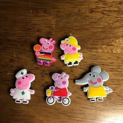 £6.72 • Buy Peppa Pig Jibbitz Croc Charms Shoe Charms Lot Of 5