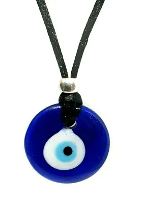 £3.49 • Buy Evil Eye Necklace Pendant Lucky Protection Corded Glass Kabbalah Nazar Turkish 
