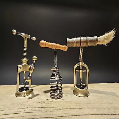 Set Of 3 Antique Style Corkscrew Wine Bottle Opener • $70