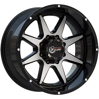 Rugged TUFF RT800 20x10 Wheels Rims Set Black 8x165 8x6.5 Sierra Silverado Ram • $1049