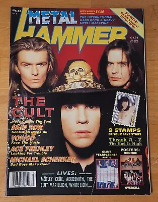 Metal Hammer Magazine Vol. 4  Number 22 November 89' The Cult Cover Feature • $15