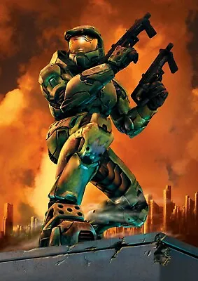 £3.99 • Buy Halo, Master Chief Art Print / Poster, A4 / A3 Size