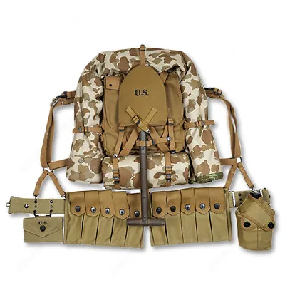 Ww2us Army Equipment Conbination Usmc Upper Backpack With Strap Sfive Cell Pouch • $469.99