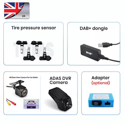 For Car Radio Rear View Camera Fiber Optics Adapter DAB+ Tire Pressure Sensor • £39.99