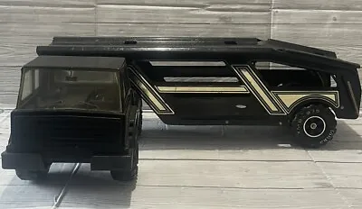 Tonka Truck XMB-975 Car Transporter Black Metal 27” Long • £100