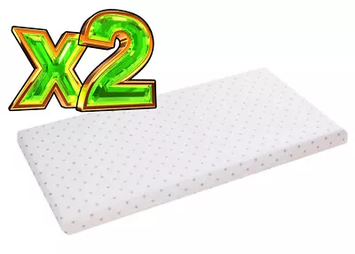 2-pack Fitted Sheet Jersey Stretchy Cotton Cot Bed 140x70 Small Stars On White • £9.89