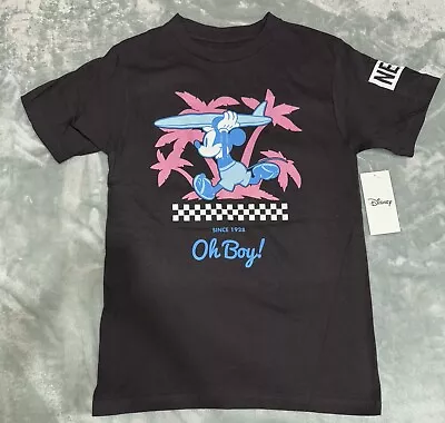 Neff Disney Men's Mickey Mouse Oh Boy! Tropical Beach Graphic T-Shirt XL NWT • $18.49