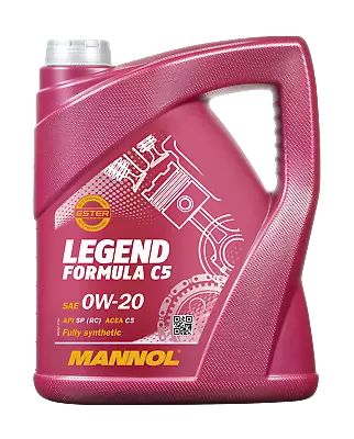 5L MANNOL Legend Formula C5 0W-20 Fully Synthetic Engine Oil Dexos 1MB 229.71 • £19.99