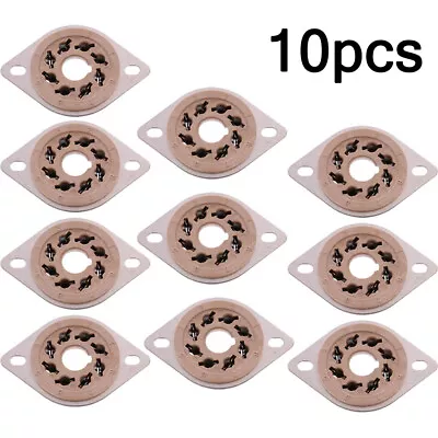 US 10Pcs 8Pin Octal Vacuum Tube Socket For EL34 6V6 KT88 6550 GZ34 Chassis Mount • $21.39