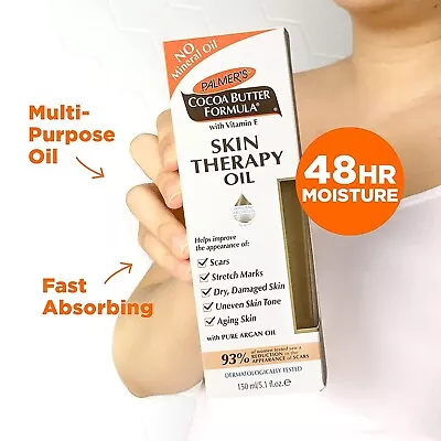 Palmer's Cocoa Butter Formula With Vitamin E Skin Therapy  Oil 5.1 Oz 150 Ml • £16.44