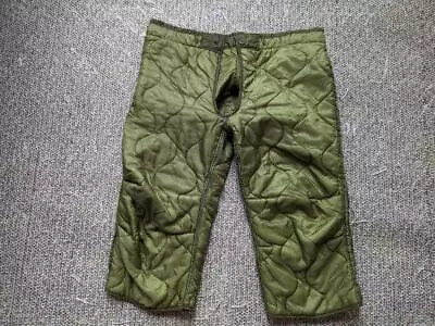1983 Vintage M65 Quilted LINERpants M Green US ARMY Military THERMAL Coldweather • $12.95
