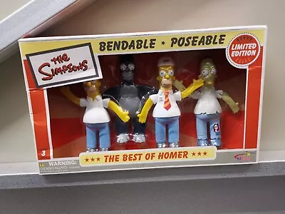 NJ Croce The Simpsons The Power Of Homer Bendable/Poseable Figures • £34