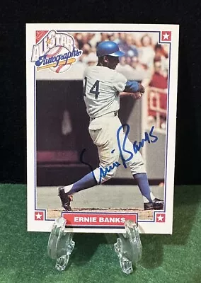 1993 Nabisco All Star Autographs Signed Ernie Banks Auto W/ COA Chicago Cubs • $17.50