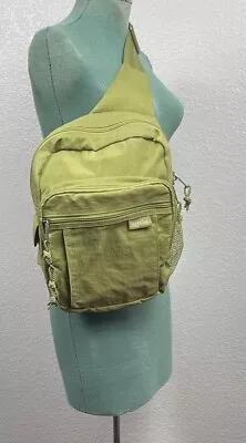 Baggallini Sling Backpack Crossbody Travel Messenger Hiking Bag Lime Green Nylon • $29.95