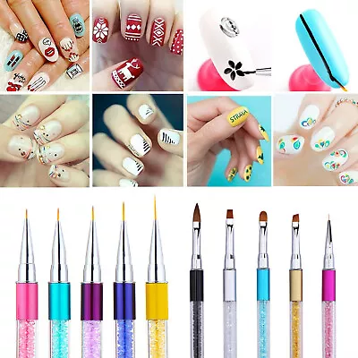 DIY Nail Art Painting Pen UV Gel Polish Drawing Design Detail Brush Tool☆ • $3.30