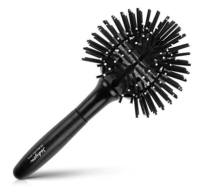 3D Round Curl Hair Brush Radial Non Vent Painless Detangle Brush 360 • £3.50