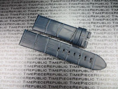 22mm Alligator Grain Leather Strap Blue Watch Band Timewalker MONTBLANC 22 Mm X1 • $37.95