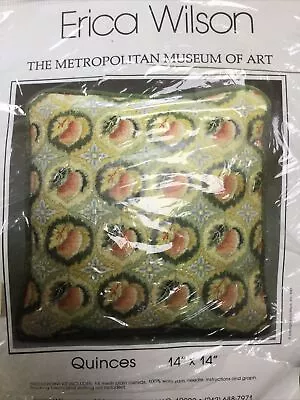 Erica Wilson Metropolitan Museum Of Art Quinces Needlepoint Kit 14”X 14” Foliage • $40