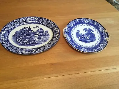 Olde Alton Ware & Royal Doulton England Blue & White Plates • £9.99