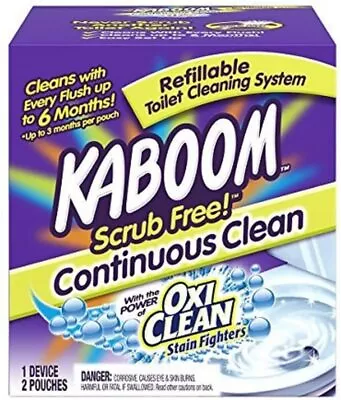 Kaboom Scrub Free! Toilet Bowl Cleaner System + 2 Refills. Bleach-based Formula. • $21.11