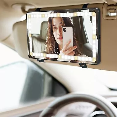 60 LEDs Car Sun Visor Vanity Mirror Sun-Shading Makeup Mirror With 3 Light Modes • $20.19