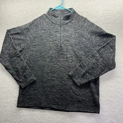 Mountain Warehouse Sweater Mens Gray 2XL 1/4 Zip Fleece Sweatshirt Pullover Hike • $16.88