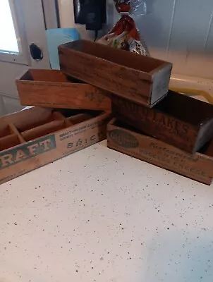 Kraft Old HomeLand O LakesFairway & Windsor Club Vintage Wooden Cheese 5Boxes • $30