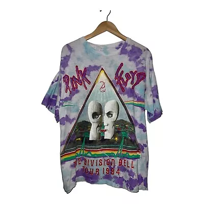 Vintage Pink Floyd Shirt 1990s Big Print 1994 Tour Concert Band Music 90s XL • $180