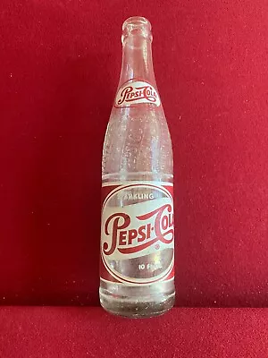 1950's Pepsi-Cola (10oz) Glass Bottle (NY) Scarce / Vintage • $66.86