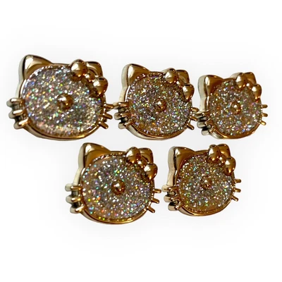£3.49 • Buy Resin KAWAII Sanrio Hello Kitty Glitter Charms Flat Back Charm Cabochon DIY New