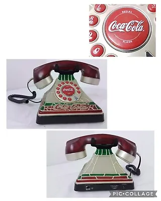 Coca Cola Telephone Tiffany Style Stained Glass Vintage Land Line #W2264 • $25