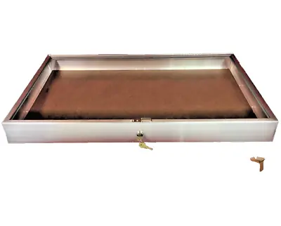 DISCOUNTED Aluminum Display Case SIDE Opening 22 X 34x3 1/4 Has SCRATCHES • $164.89