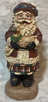 Vintage Scotland Santa In Kilt Holding Goose Wood World 6.5” 1991 • $14.99