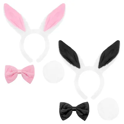 Bunny Rabbit Set Costume Headband Ears Nose Tail Book Day Easter Fancy Dress Lot • £2.99