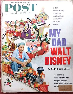 1956 The Saturday Evening Post Magazine Disney Rockwell Tenggren Buick Parker • $15