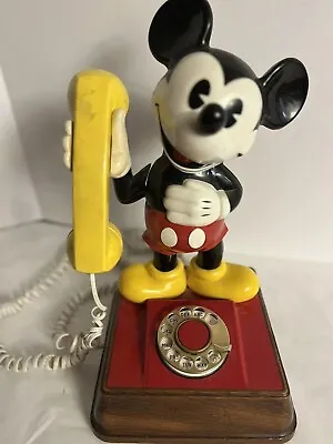 Mickey Mouse Phone Landline Rotary Dial Telephone 1976 Disney • $69