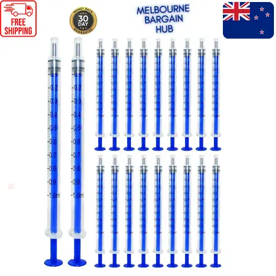 1ml Syringe With Caps (50 Pieces) Feed Pets Oral Oil Or Glue Applicator | NEW AU • $14.76