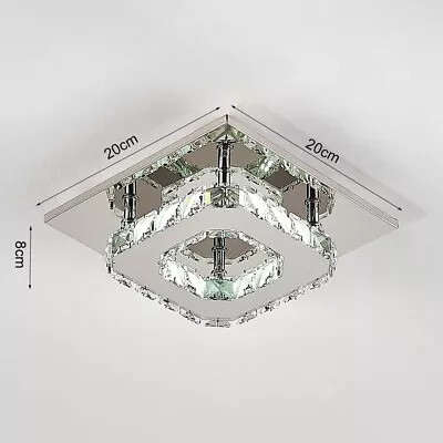 LED Ceiling Crystal Lights Luxury Chandelier Modern Pendant Lamps Kitchen Lights • £14.99