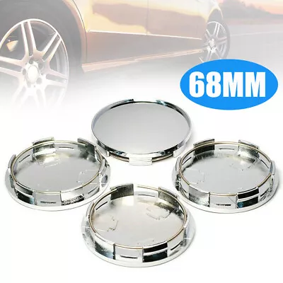 4x Universal Chrome Silver Car Wheel Center Hub Caps Cover No Logo Accessories • $13.64