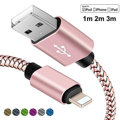 $8.27 • Buy Braided Fast Charge USB Charger Cable For IPhone X XR 7 8 11 12 13 14 Plus Cord