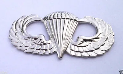 US ARMY PARATROOPER AIRBORNE WINGS (1-1/2 ) SILVER Military Hat Pin 16317 HO  • $10.58