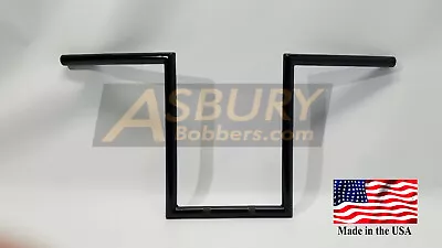 $98.99 • Buy 7/8 (22mm) Z Bars Wide Lane Spliters  12  Rise Gloss Black Handlebars