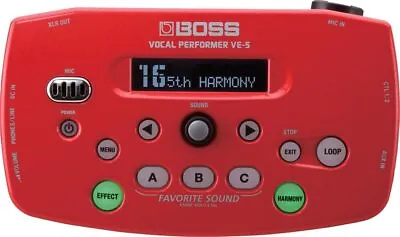 Boss VE-5-RD Vocal Performer Effects Processor Red Vocal Effect Easy Operation • $269.02