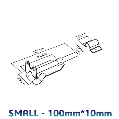 Pad Bolt Padbolt Slide Door Bolt Barrel Latch Long Shoot Lock Matt Black Gate • $18.95